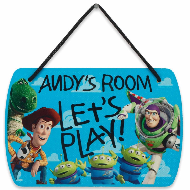 Open Road Brands Disney Pixar Toy Story Andys Room and Sids Room Reversible Hanging Wood Sign - Fun Double-Sided Toy Story Wall Decor - Image 2